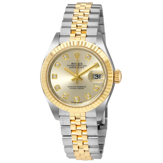 Rolex Lady Datejust Silver Dial Steel and 18K Yellow Gold Ladies Watch 279173