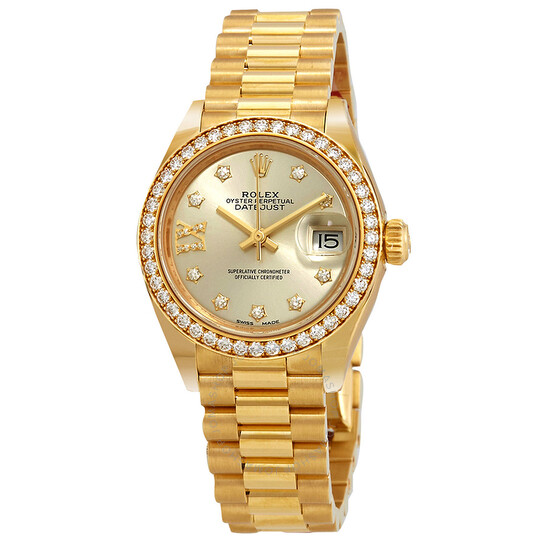 Rolex Lady Datejust Sundust Dial Diamond Bezel Automatic Watch 279383SNSJ