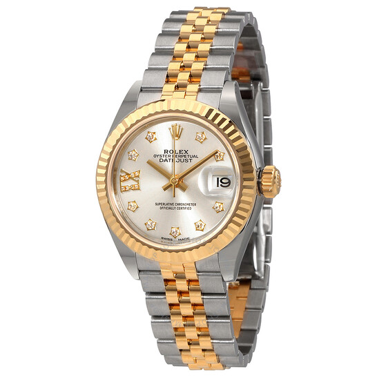 Rolex Lady-Datejust Silver Diamond Dial Automatic Ladies Watch 279173SDRJ