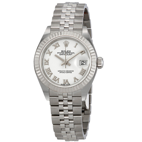 Rolex Lady-Datejust White Dial Automatic Ladies Steel and 18kt Yellow Gold Jubilee Diamonds Watch 279383WRJ