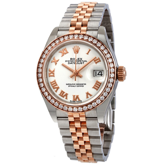 Rolex Lady Datejust White Dial Automatic Ladies Steel and 18K Everose Gold Jubilee Watch 279381WRJ