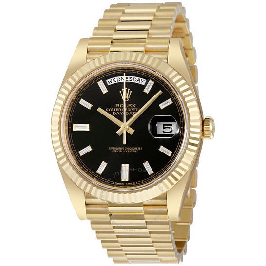 Rolex Oyster Perpetual 18K Yellow Gold Diamond Men’s Automatic President Watch 228238BKDP