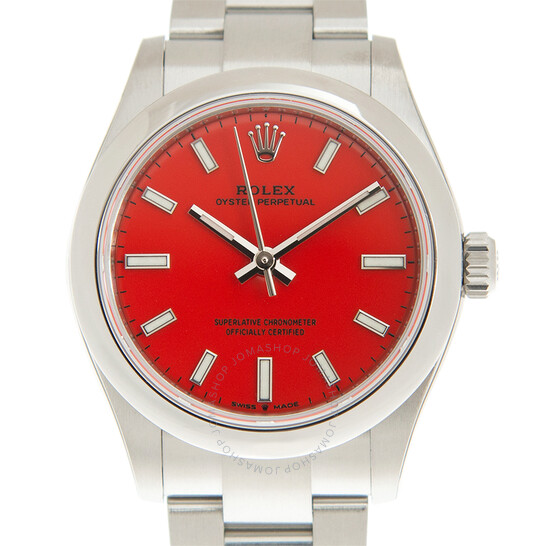 Rolex Oyster Perpetual 31 Coral Red Dial Automatic Ladies Watch 277200CRLRDSO