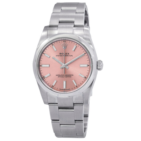 Rolex Oyster Perpetual 34 Automatic Chronometer Pink Dial Ladies Watch 124200PKSO