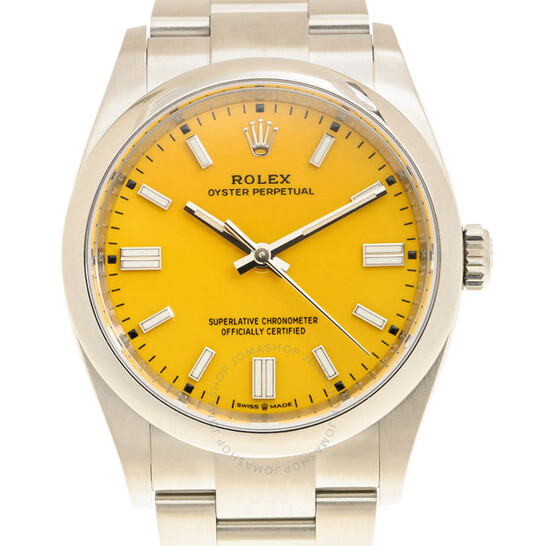 Rolex Oyster Perpetual 36 Automatic Chronometer Yellow Dial Watch 126000YLSO