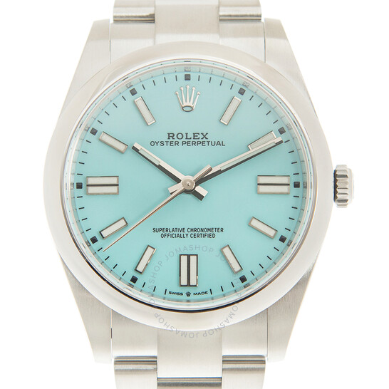 Rolex Oyster Perpetual 41 Automatic Turquoise Blue Dial Men’s Watch 124300TQBLSO