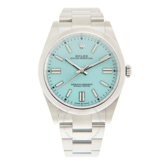 Rolex Oyster Perpetual 41 Automatic Turquoise Blue Dial Men’s Watch 124300TQBLSO