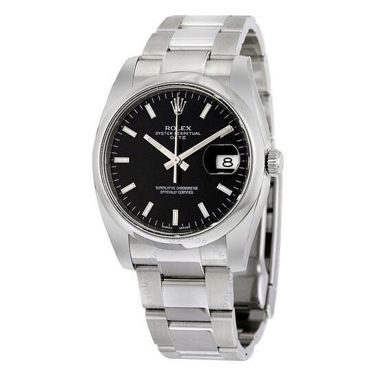 Rolex Oyster Perpetual Date 34 Silver Dial Stainless Steel Bracelet Automatic Men’s Watch 115200SRO