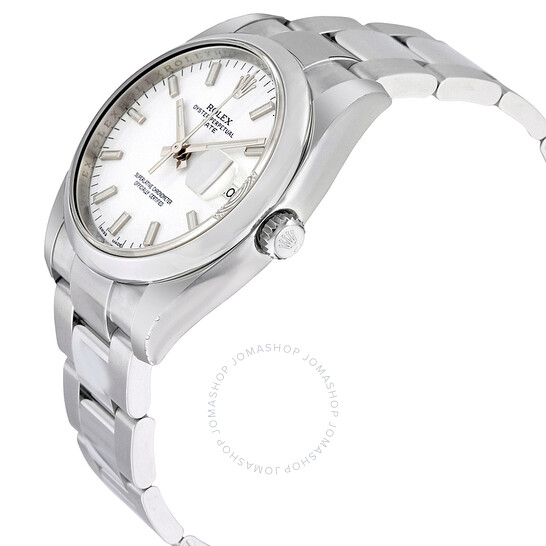 Rolex Oyster Perpetual Date 34 White Dial Stainless Steel Bracelet Automatic Men’s Watch 115200WSO