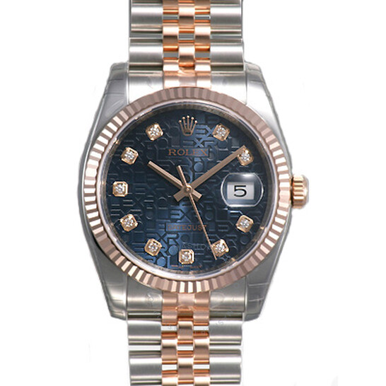 Rolex Oyster Perpetual Datejust 36 Blue Dial Stainless Steel and 18K Everose Gold Jubilee Bracelet Automatic Men’s Watch 116231BLJDJ