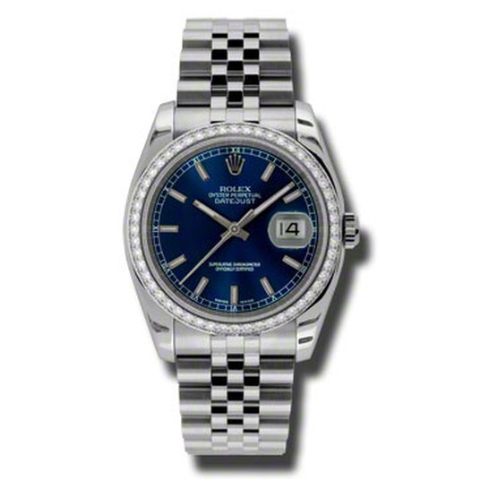 Rolex Oyster Perpetual Datejust 36 Blue Dial Stainless Steel Jubilee Bracelet Automatic Men’s Watch 116244BLSJ