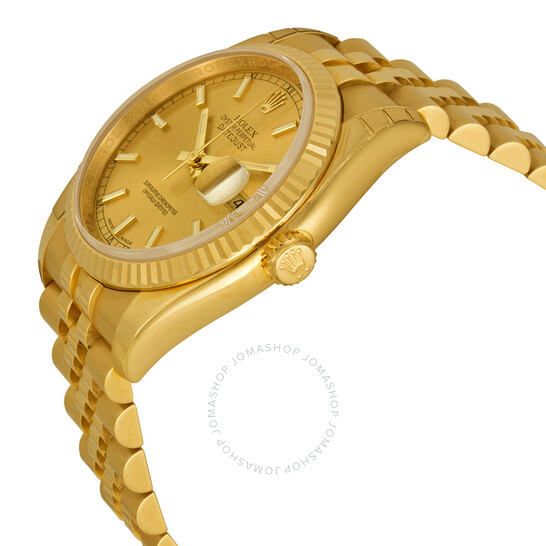 Rolex Oyster Perpetual Datejust 36 Champagne Dial 18K Yellow Gold Automatic Men’s Watch 116238CSJ