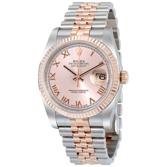 Rolex Oyster Perpetual Datejust 36 Rose Dial Stainless Steel and 18K Everose Gold Jubilee Bracelet Automatic Men’s Watch 116231PRJ