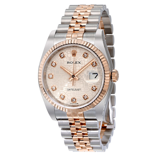 Rolex Oyster Perpetual Datejust 36 Silver Dial Stainless Steel and 18K Yellow Gold Jubilee Bracelet Automatic Ladies Watch 116243SDJ