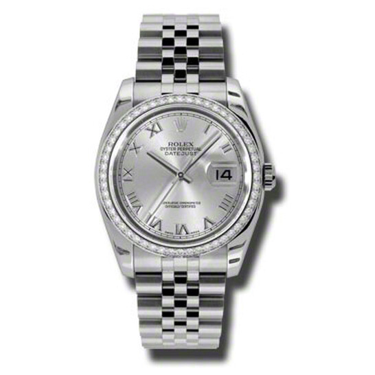 Rolex Oyster Perpetual Datejust 36 Silver Dial Stainless Steel Jubilee Bracelet Automatic Ladies Watch 116244SRJ