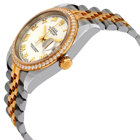 Rolex Oyster Perpetual Datejust 36 White Dial Stainless Steel and 18K Yellow Gold Jubilee Bracelet Automatic Ladies Watch 116243WRJ