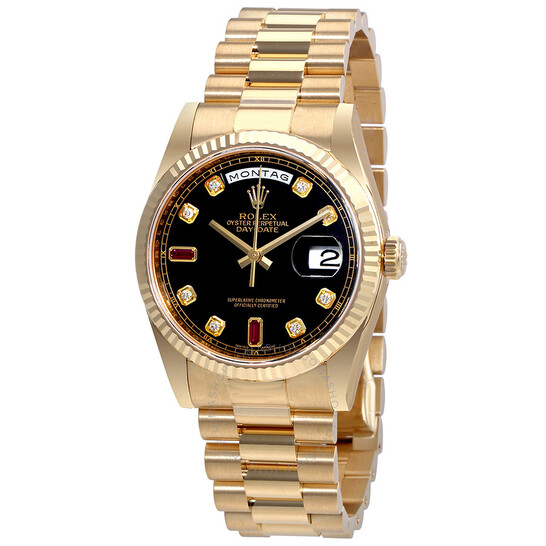 Rolex Oyster Perpetual Day-Date Automatic Men’s 18 Carat Yellow Gold President Watch 118238BKDRP