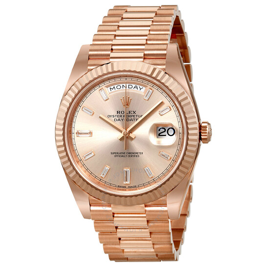 Rolex President Day Date Rose Dial Men’s Watch 228235SNDP