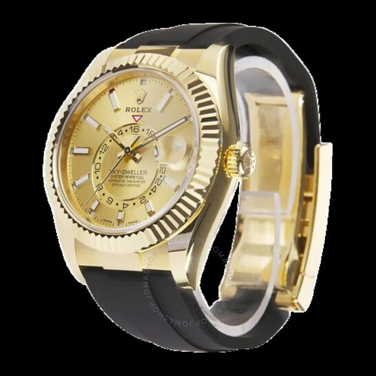 Rolex Sky-Dweller Automatic Chronometer 18 kt Yellow Gold Champagne Dial Men’s Watch 326238CSR