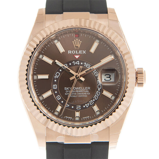 Rolex Sky-Dweller Automatic Chronometer 18kt Rose Gold Chocolate Dial Men’s Watch 326235CHSR