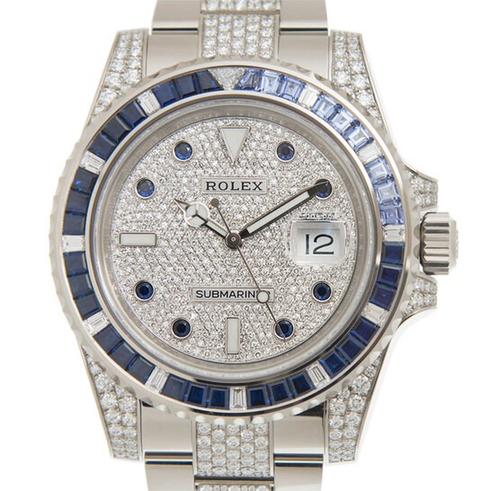 Rolex Submariner Diamond Silver-tone Dial Men’s Watch 116659SABR