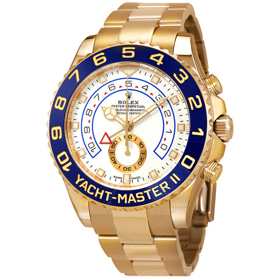 Rolex Yacht-Master II Automatic White Dial Men’s 18kt Yellow Gold Oyster Watch 116688-0002