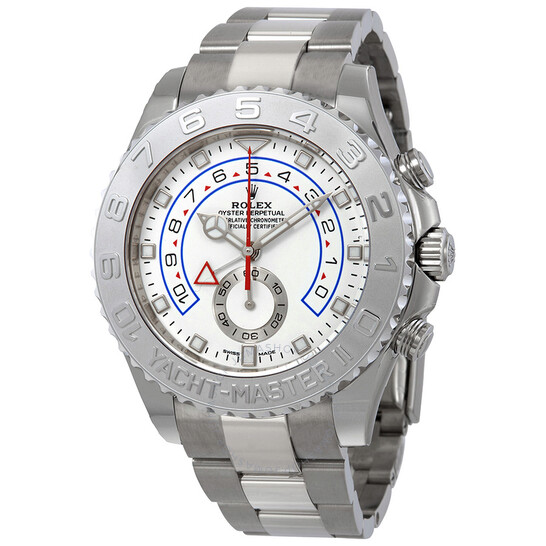 Rolex Yacht-Master II White Dial Automatic Men’s 18k White Gold and Platinum Oyster Watch 116689-0002