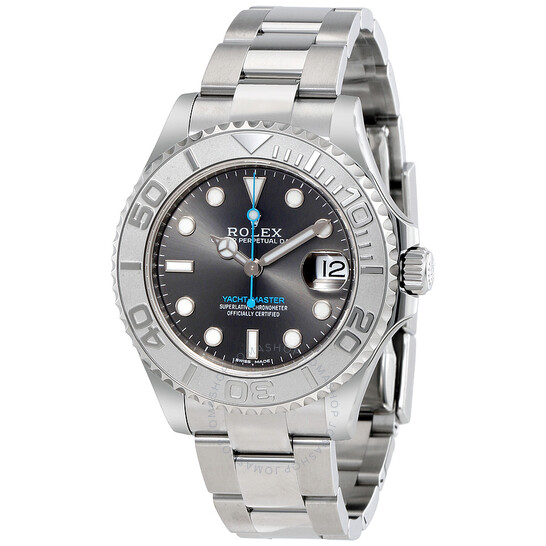 Rolex Yacht-Master Rhodium Dial Steel and Platinum Oyster 37 mm Watch 268622RSO