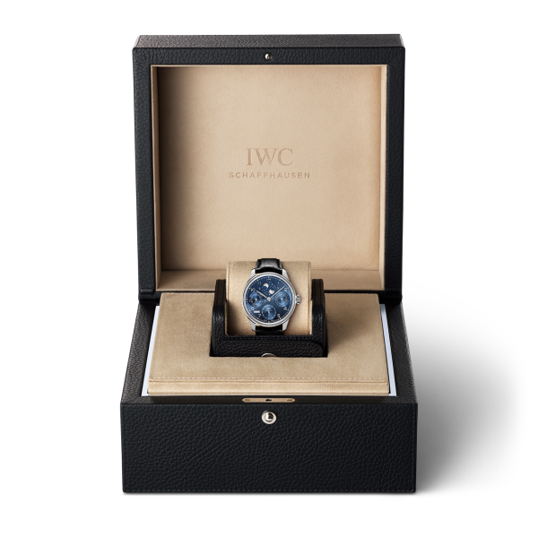 IWC Portugieser Perpetual Calendar Moonphase 44.2mm Blue 18 Ct White Gold Case