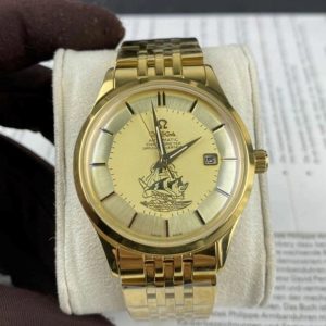 Men’s Omega Automatic Smooth Sailing Gold Dial Watch 40mm