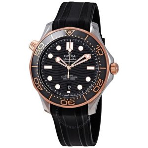 Seamaster Automatic Steel & 18kt Sedna Gold Black Dial Men’s Watch