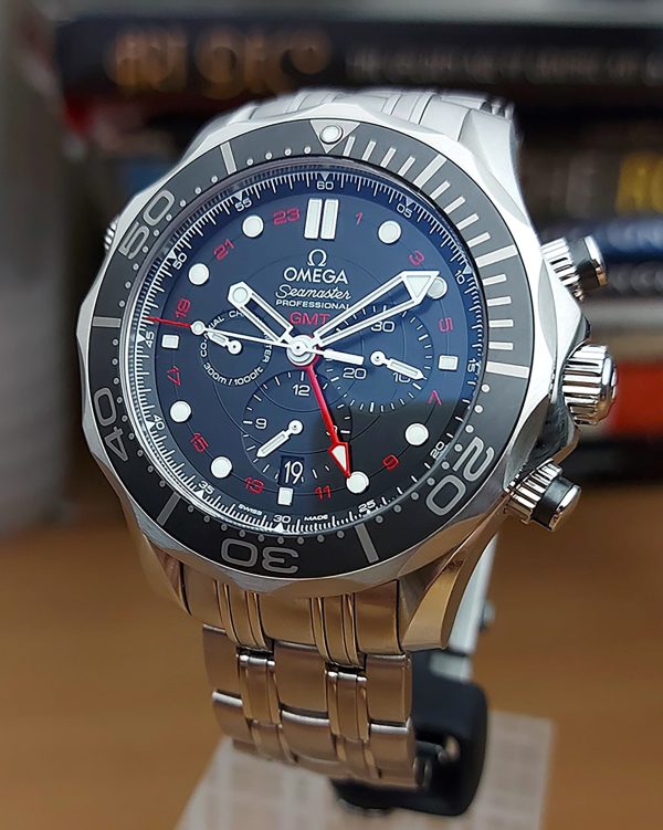 Omega 212.30.44.52.01.001 Seamaster Diver 300m Co-Axial GMT Chronograph Watch