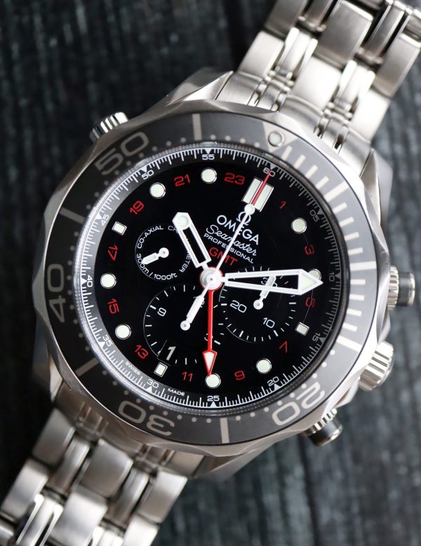 Omega 212.30.44.52.01.001 Seamaster Diver 300m Co-Axial GMT Chronograph Watch