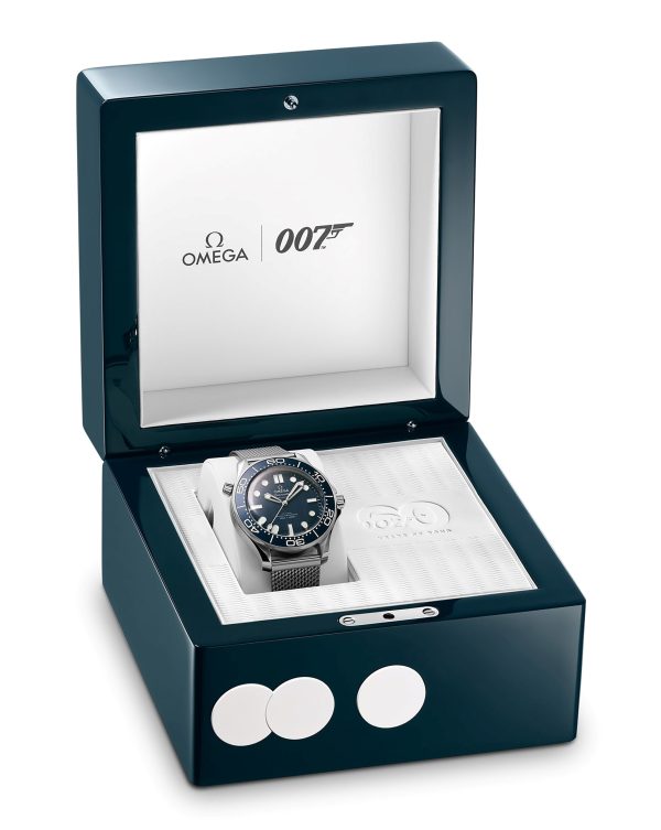 Omega 210.30.42.20.03.002 Seamaster Diver 300m Blue Dial James Bond 60th Anniversary