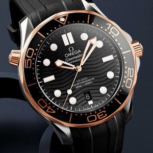 Omega Seamaster Automatic Steel & 18kt Sedna Gold Black Dial Men’s Watch 210.22.42.20.01.02