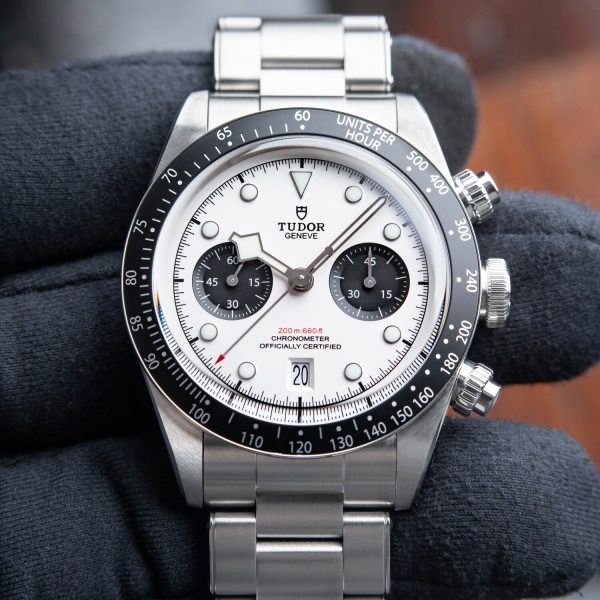 Tudor Black Bay Chrono Chronograph Panda Steel White Dial Ceramic Bezel 41 41mm