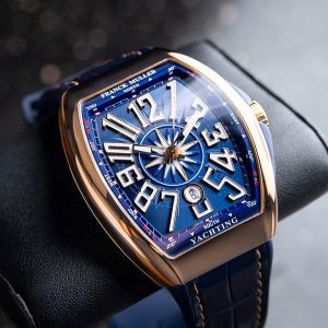 Franck Muller Vanguard Yachting Rose Gold Blue Dial Automatic V 45 SC DT