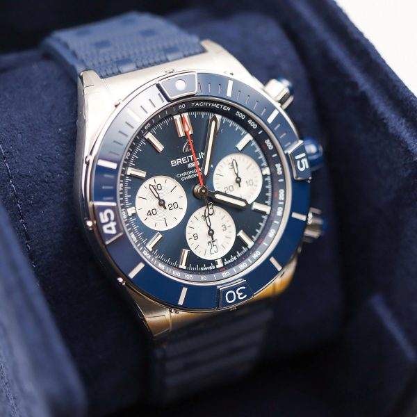 BREITLING Super Chronomat B01 Chronograph Automatic Chronometer Blue Dial Men’s Watch Item No. AB0136161C1S1