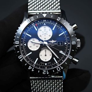 Breitling Chronoliner Steel Ocean- Auto- 46mm- Black Dial- 2018 Box & Papers