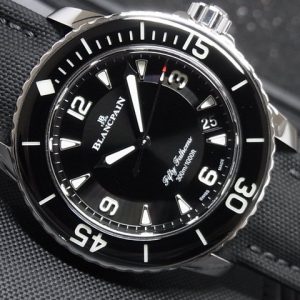 BLANCPAIN Fifty Fathoms Automatique Black Dial Men’s Watch Item No. 5015-1130-52A