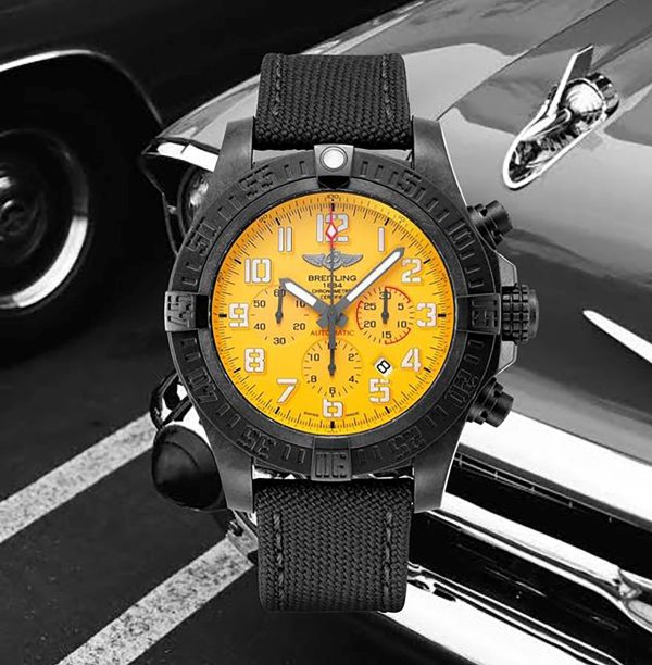 Breitling Avenger Hurricane 44-45mm Yellow Dial XB0180 Men’s Watch