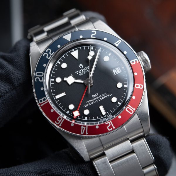 Tudor Black Bay GMT Date Pepsi Stainless Steel Black Dial Set 41mm