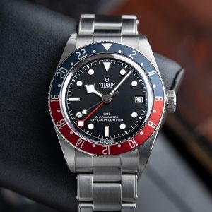 Tudor Black Bay GMT Date Pepsi Stainless Steel Black Dial Set 41mm