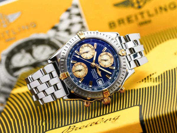 BREITLING Chronomat Chronograph Automatic Chronometer Blue Dial Men’s Watch Item No. B13352