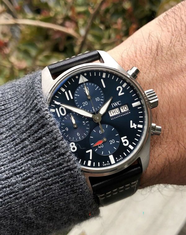 IWC Pilot Chronograph Automatic Blue Dial Men’s Watch IW388101