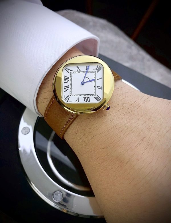 Cartier Pebble-Shaped “Baseball” Watch