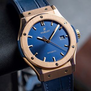 Hublot Classic Fusion Blue Rose King Gold Automatic Blue Sunburst Dial 42mm