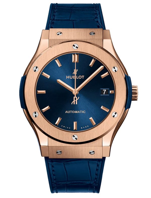 Hublot Classic Fusion Blue Rose King Gold Automatic Blue Sunburst Dial 42mm