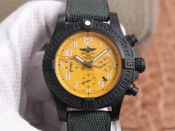 Breitling Avenger Hurricane 44-45mm Yellow Dial XB0180 Men’s Watch