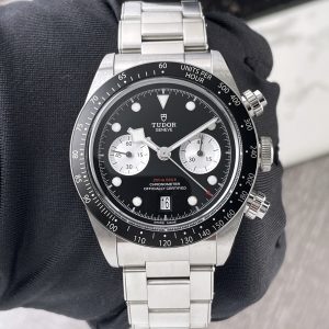 Tudor Black Bay Chrono Steel Bracelet Black Reverse Panda Dial